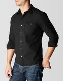 SOLID SINGLE POCKET MENS SHIRT